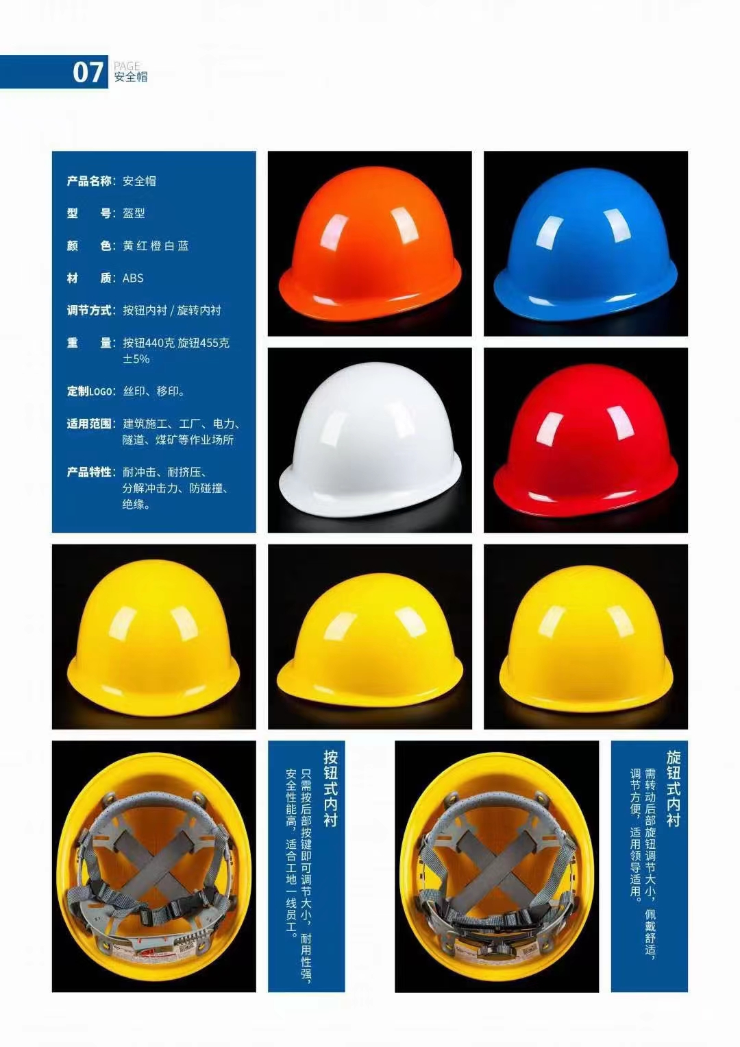 ABS國標頭盔型安全帽